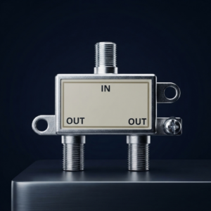 DEC-D2V CAT T V divisor d e 2 vías, 5-1218 MHz, conector tipo F.