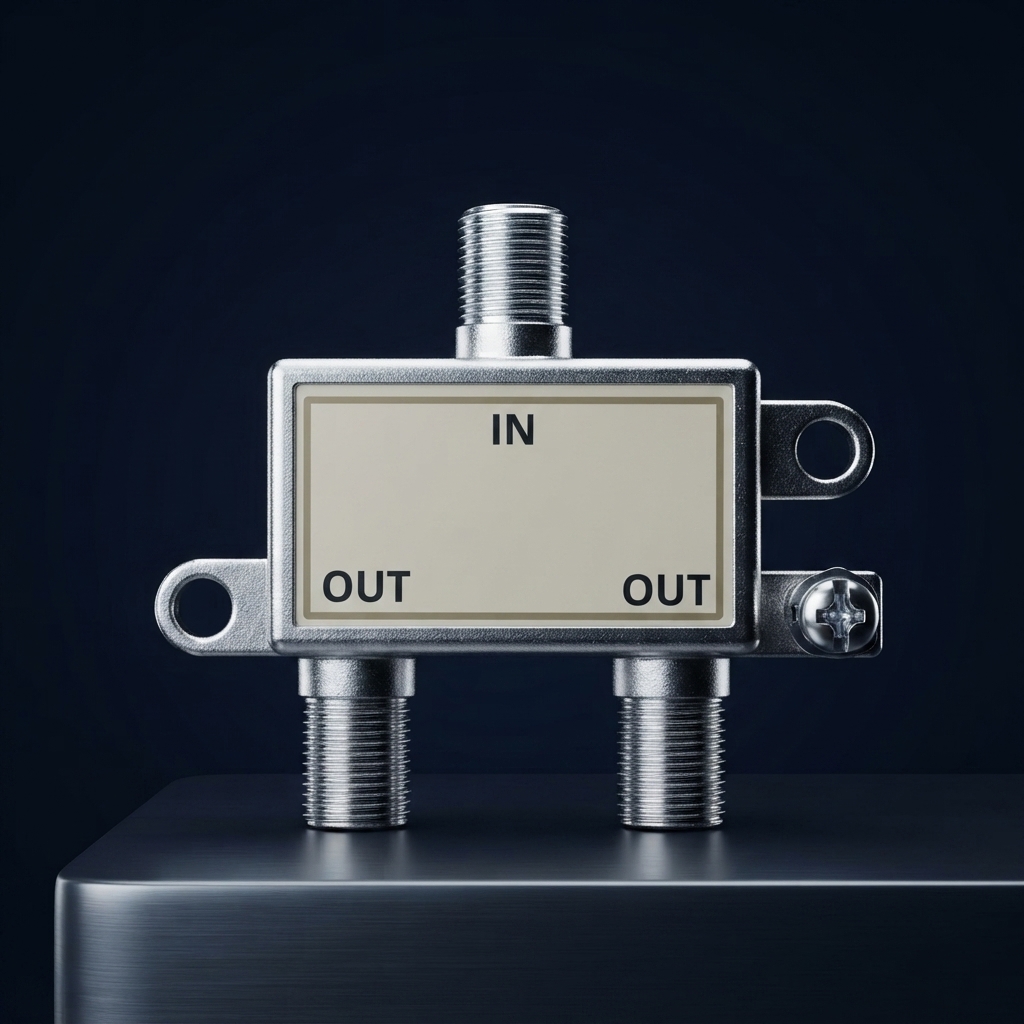 DEC-D2V CAT T V divisor d e 2 vías, 5-1218 MHz, conector tipo F.